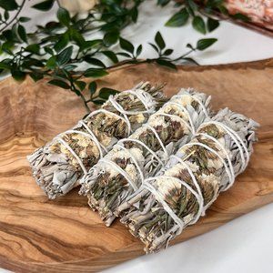 3 PK of Spring Floral Sage Wands | Cleansing Ritual Tools | House warmin…
